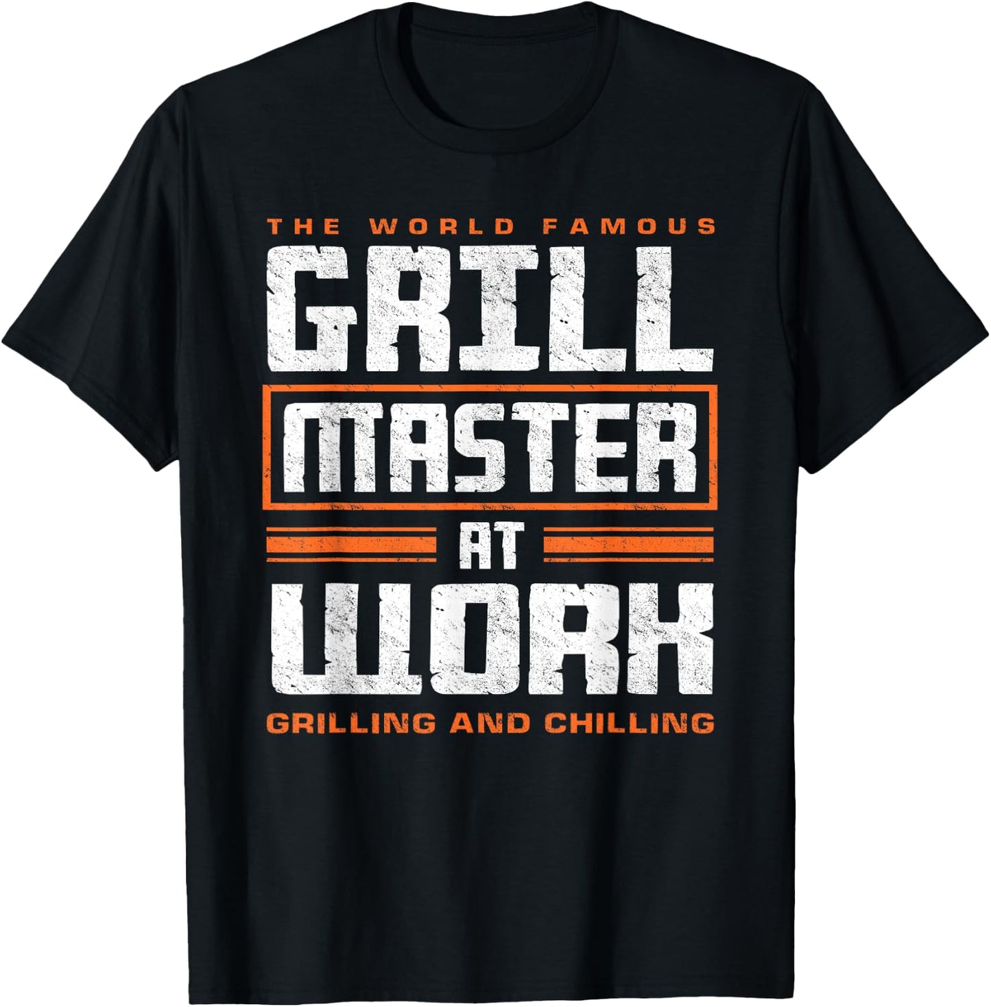 World Famous Grill Master At Work - Funny Grillmaster BBQ T-Shirt - T-Shirt | Black