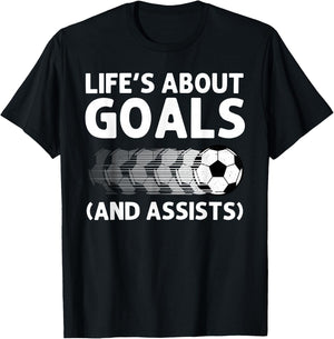 Funny Soccer Art For Boys Girls Men Women Gag Soccer Player T-Shirt - T-Shirt | Black