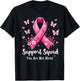 Support Squad Breast Cancer Awareness Butterfly Pink Ribbon T-Shirt - T-Shirt | Black