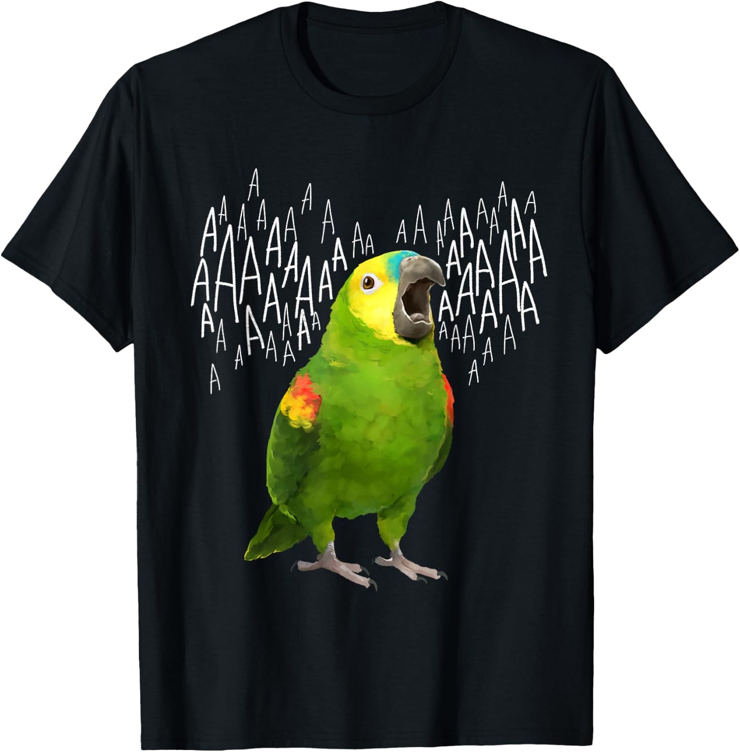Screaming Amazon Parrot T-Shirt - T-Shirt | Black