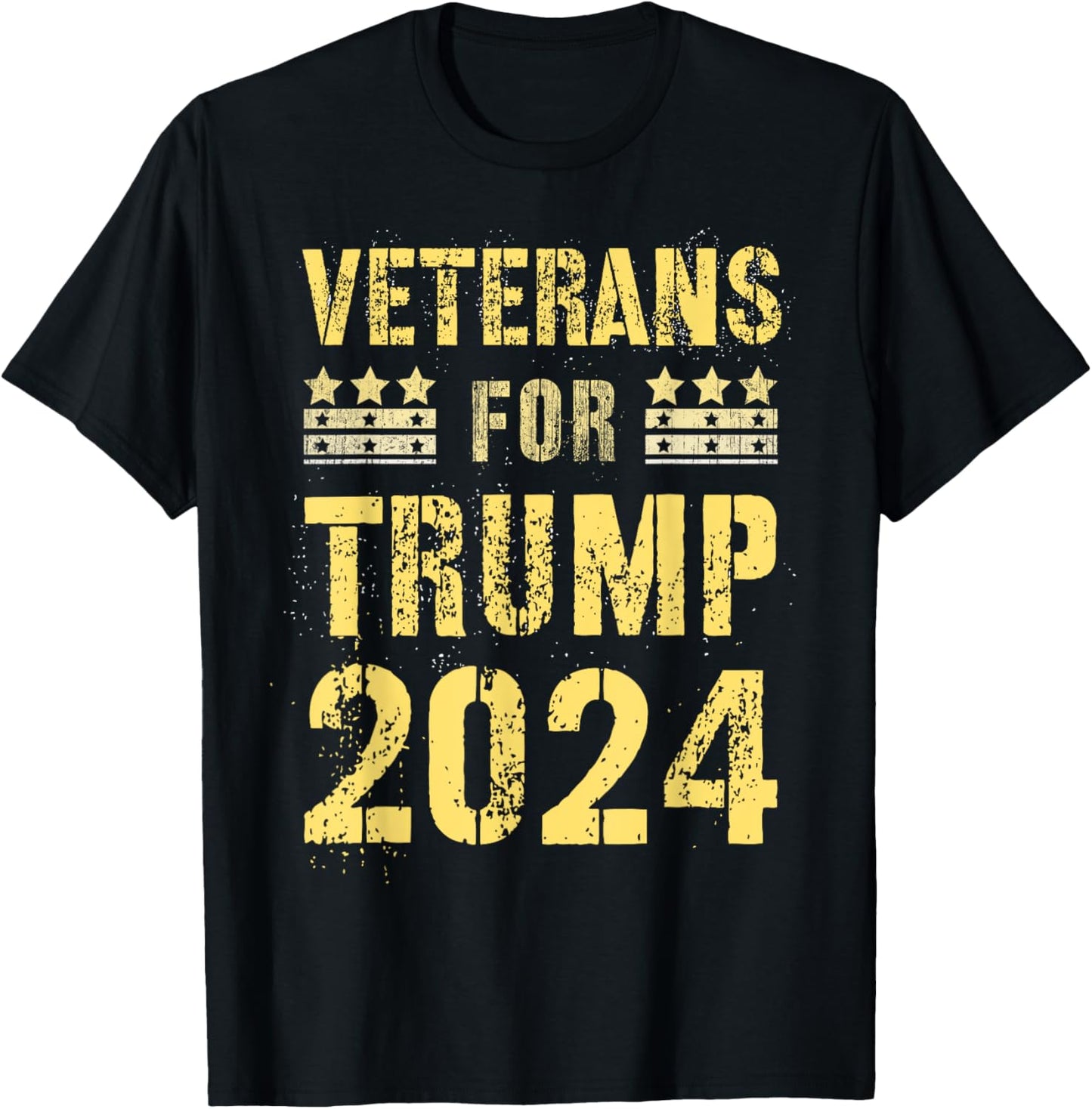 Support VETERANS FOR TRUMP 2024 We Won Took America Back T-Shirt - T-Shirt | Black