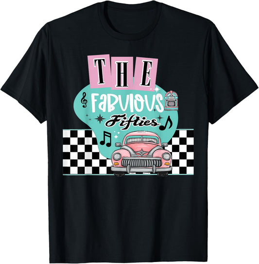 50s Rockabilly Sock Hop Vintage 1950s Clothing Women Men T-Shirt - T-Shirt | Black