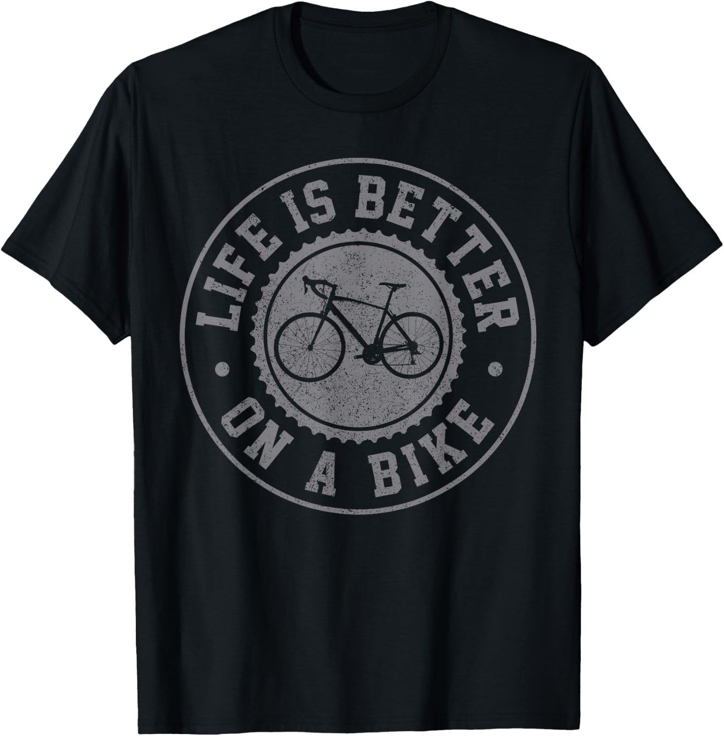 Bicycle Road Bike Cycling Road Cyclist Cyclist Gift T-Shirt - T-Shirt | Black
