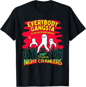 Strangeology Fresno Nightcrawlers Adult - Black, Small - Short Sleeve, Classic Fit - Cryptozoology Meme T-Shirt - T-Shirt | Black