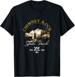 Chimney Rock State Park Retro Vintage Apparel - Souvenir T-Shirt - T-Shirt | Black
