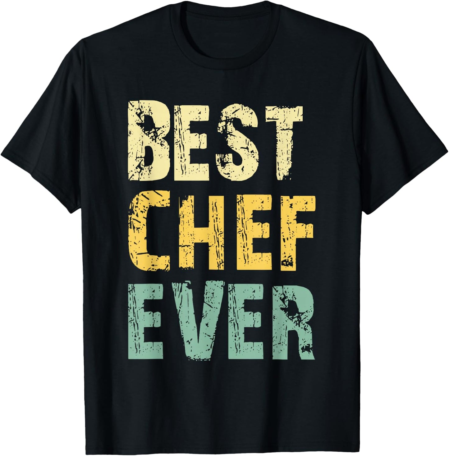 Best Chef Ever Cooking Retro Vintage Gift Christmas T-Shirt - T-Shirt | Black