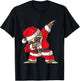 Dabbing Santa Sloth Merry Slothmas Christmas Kids Pajama T-Shirt - T-Shirt | Black
