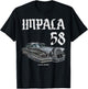 1958 Impala Engraved text Low Rider Kustom Lead Sled Hot Rod T-Shirt - T-Shirt | Black