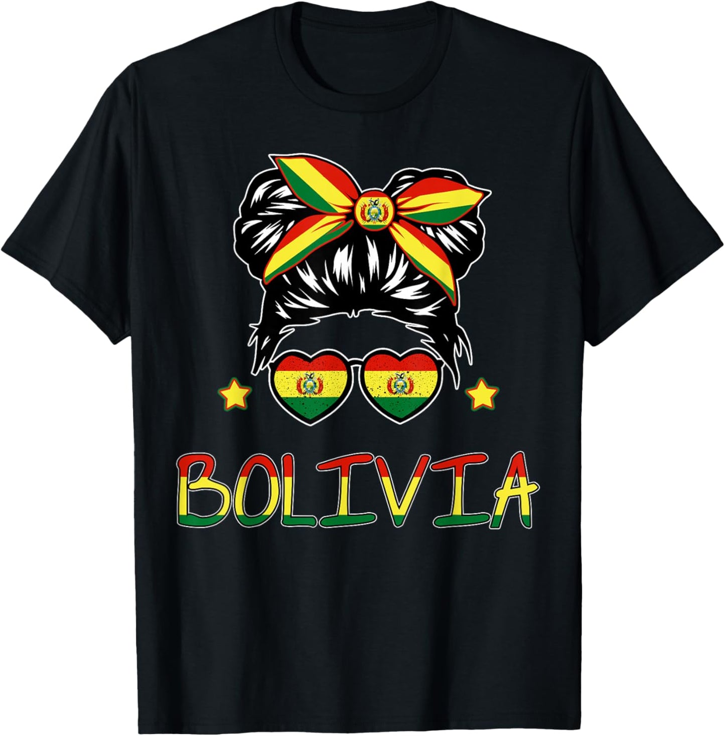 Kids Bolivia Flag Toddler Bolivian Hispanic Heritage Month T-Shirt - T-Shirt | Black