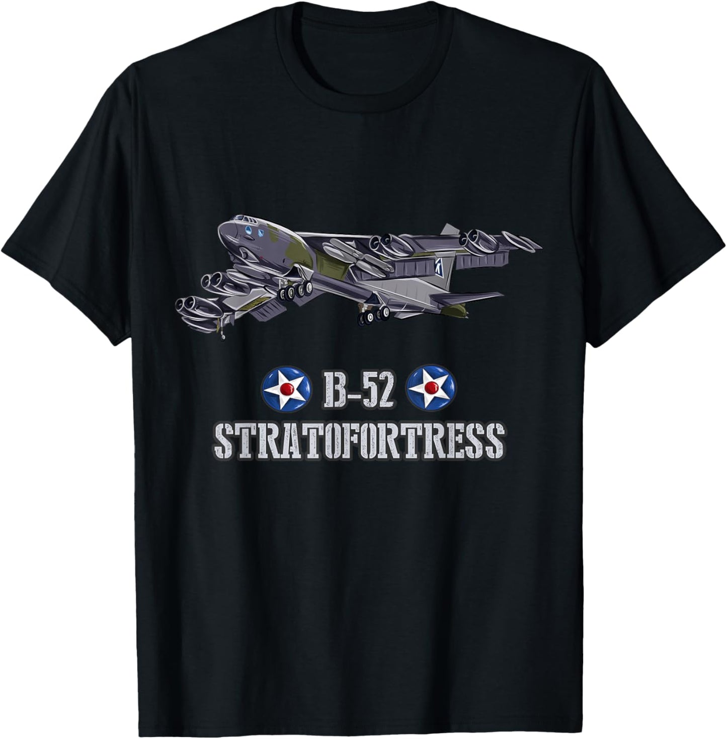 US Military Aircraft Heavy Bomber B-52 T-Shirt - T-Shirt | Black