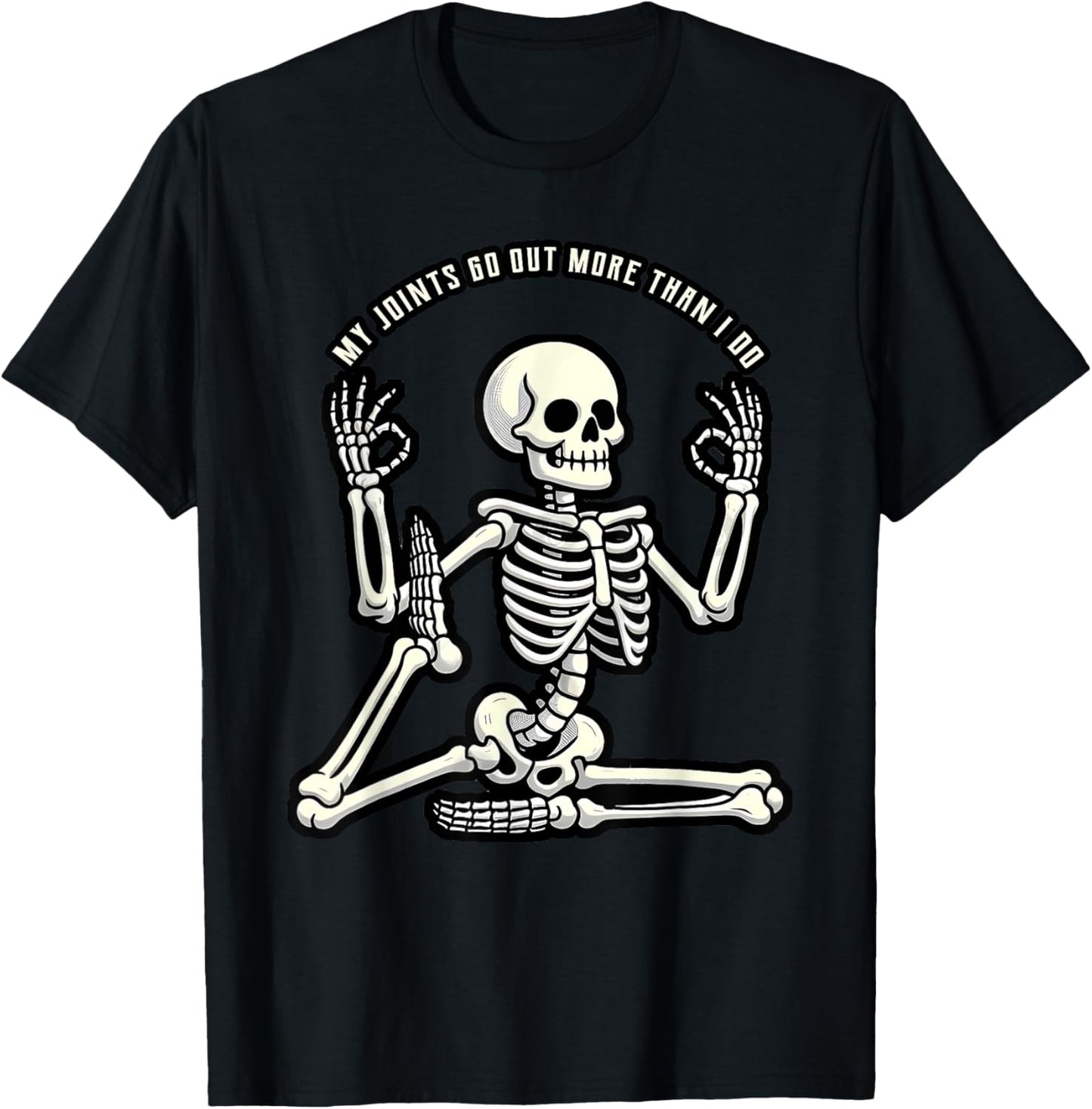 Skeleton EDS My Joints Go Out More Than I Do T-Shirt - T-Shirt | Black
