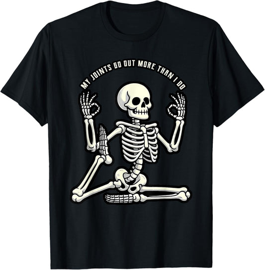 Skeleton EDS My Joints Go Out More Than I Do T-Shirt - T-Shirt | Black