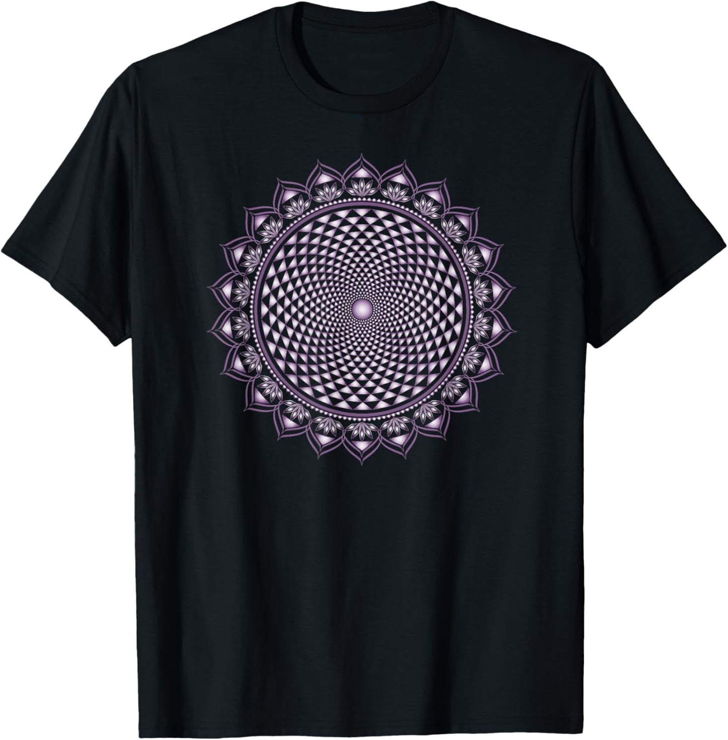 Crown chakra, lotus flower, meditation symbol, enlightenment T-Shirt - T-Shirt | Black