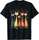 Cute Vintage Retro Mid-Century Long Neck Cats T-Shirt - T-Shirt | Black
