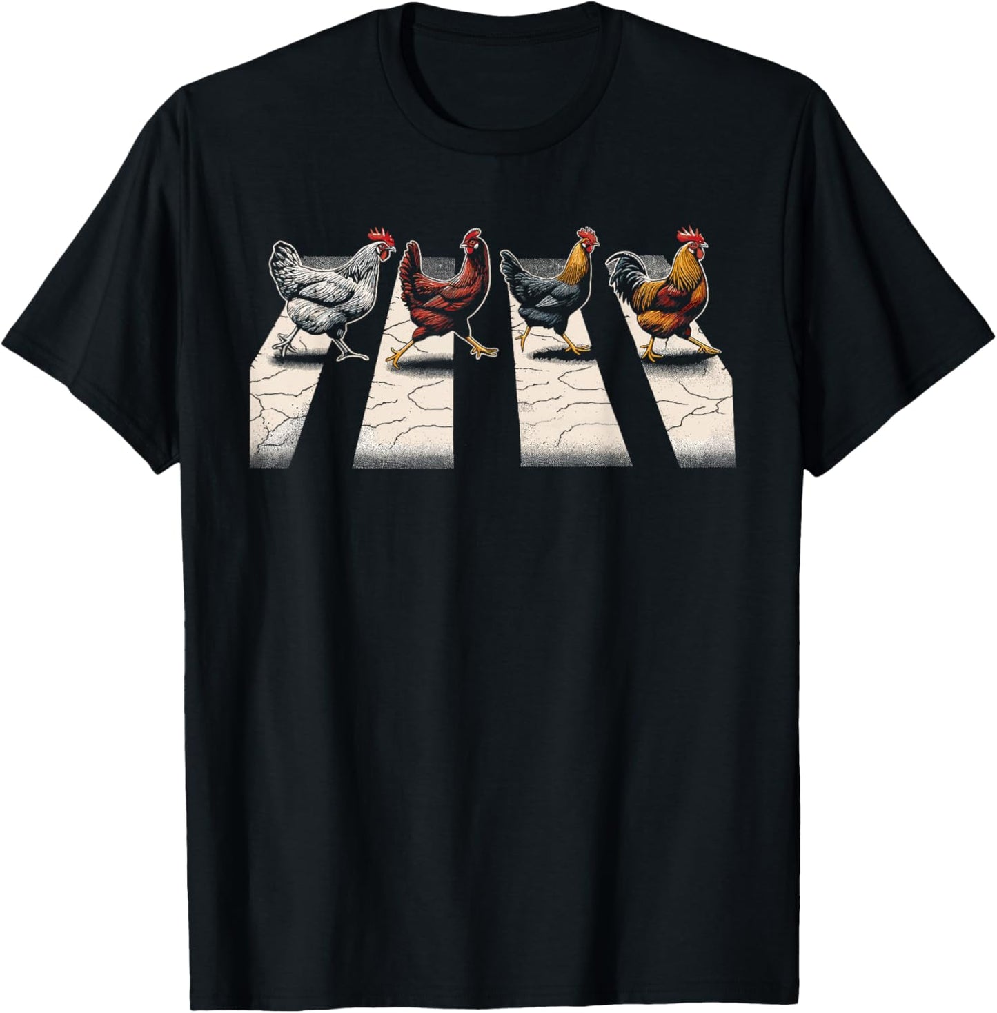 The Hens Retro Chicken Gifts Men Kids Women Funny Chicken T-Shirt - T-Shirt | Black
