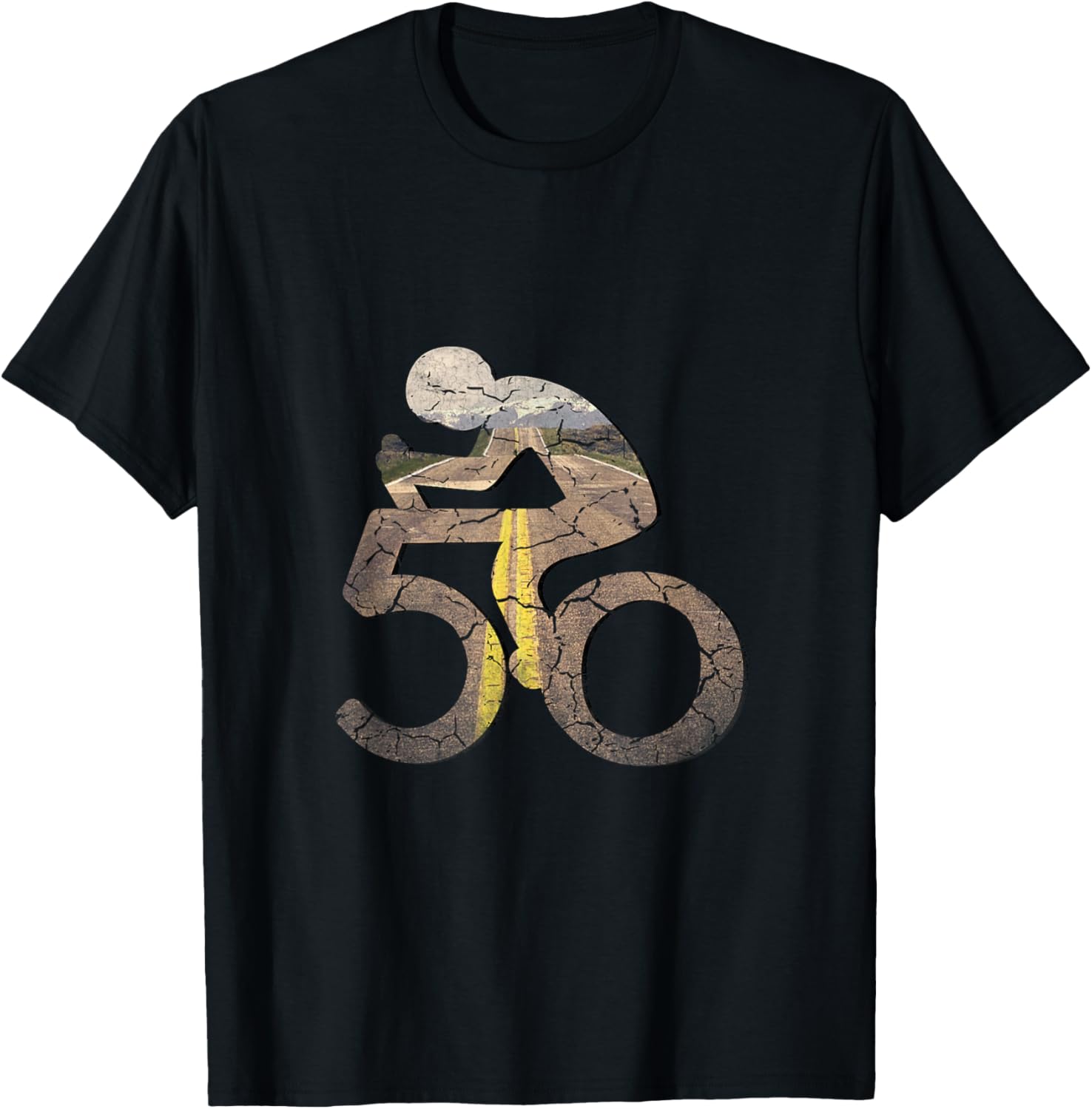 50th Birthday Cycle for Cyclist Tour Bike Lover Cycling T-Shirt - T-Shirt | Black