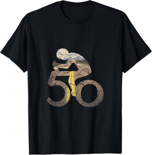 50th Birthday Cycle for Cyclist Tour Bike Lover Cycling T-Shirt - T-Shirt | Black
