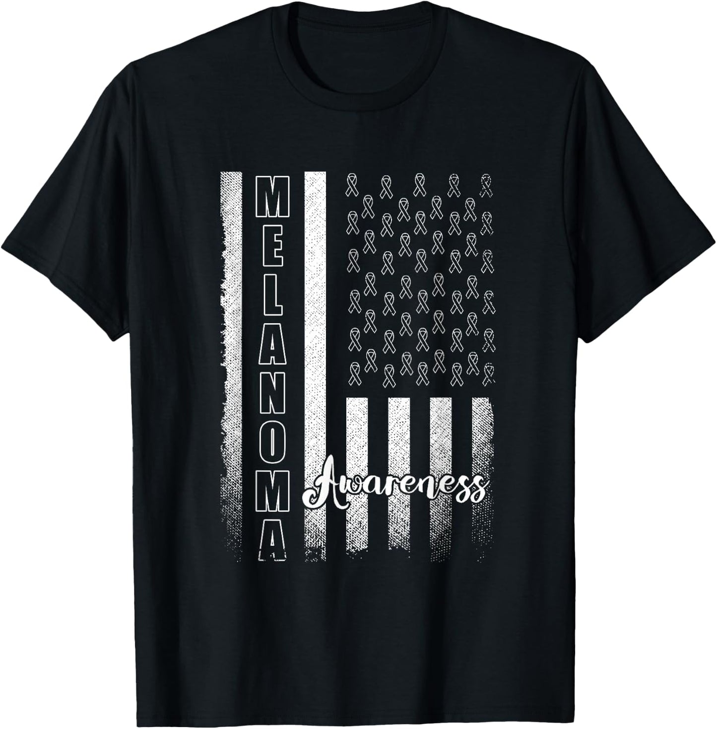 Melanoma Awareness Survivor Skin Cancer T-Shirt - T-Shirt | Black