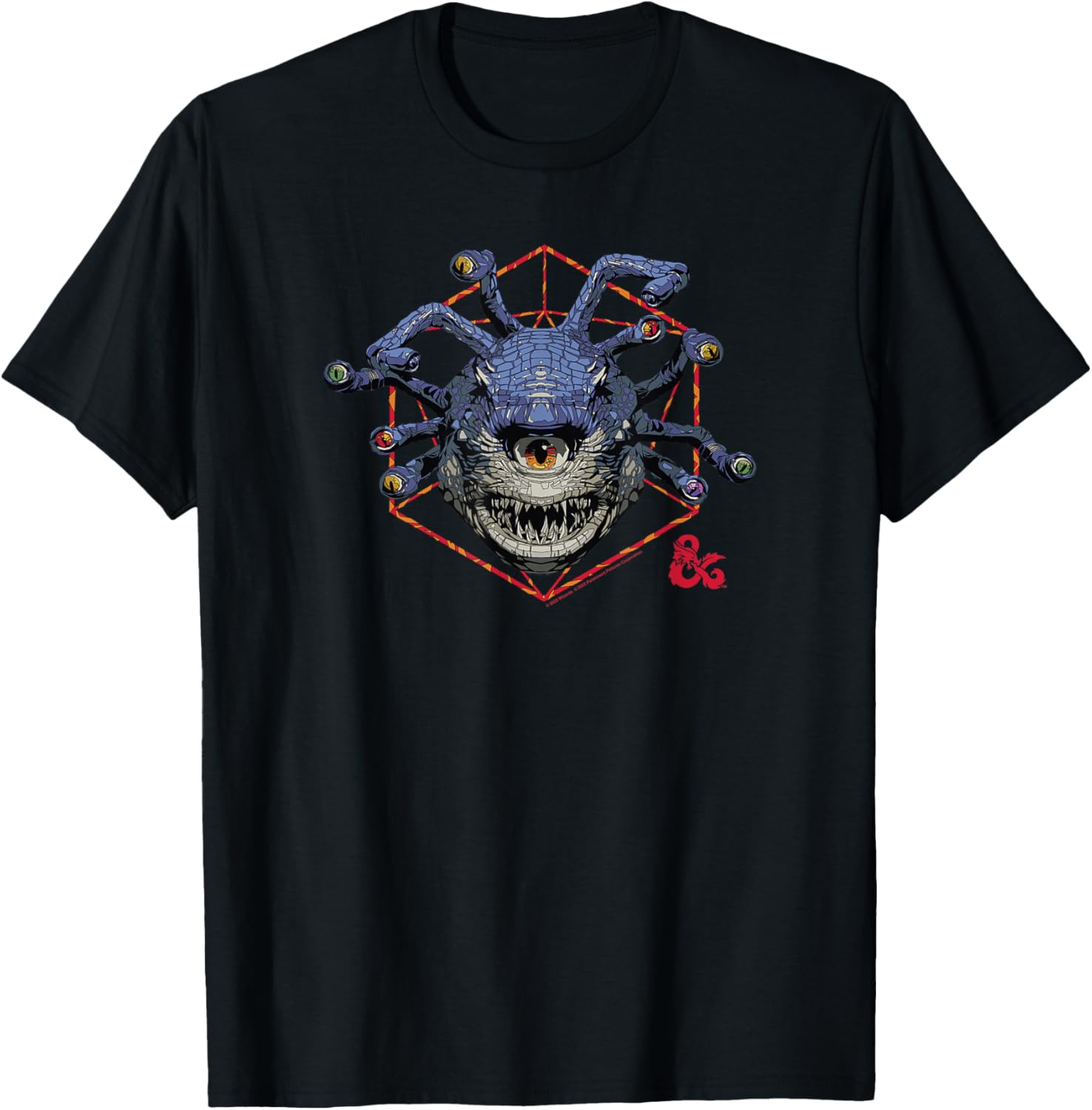 Dungeons & Dragons: Honor Among Thieves Beholder Center Logo T-Shirt - T-Shirt | Black
