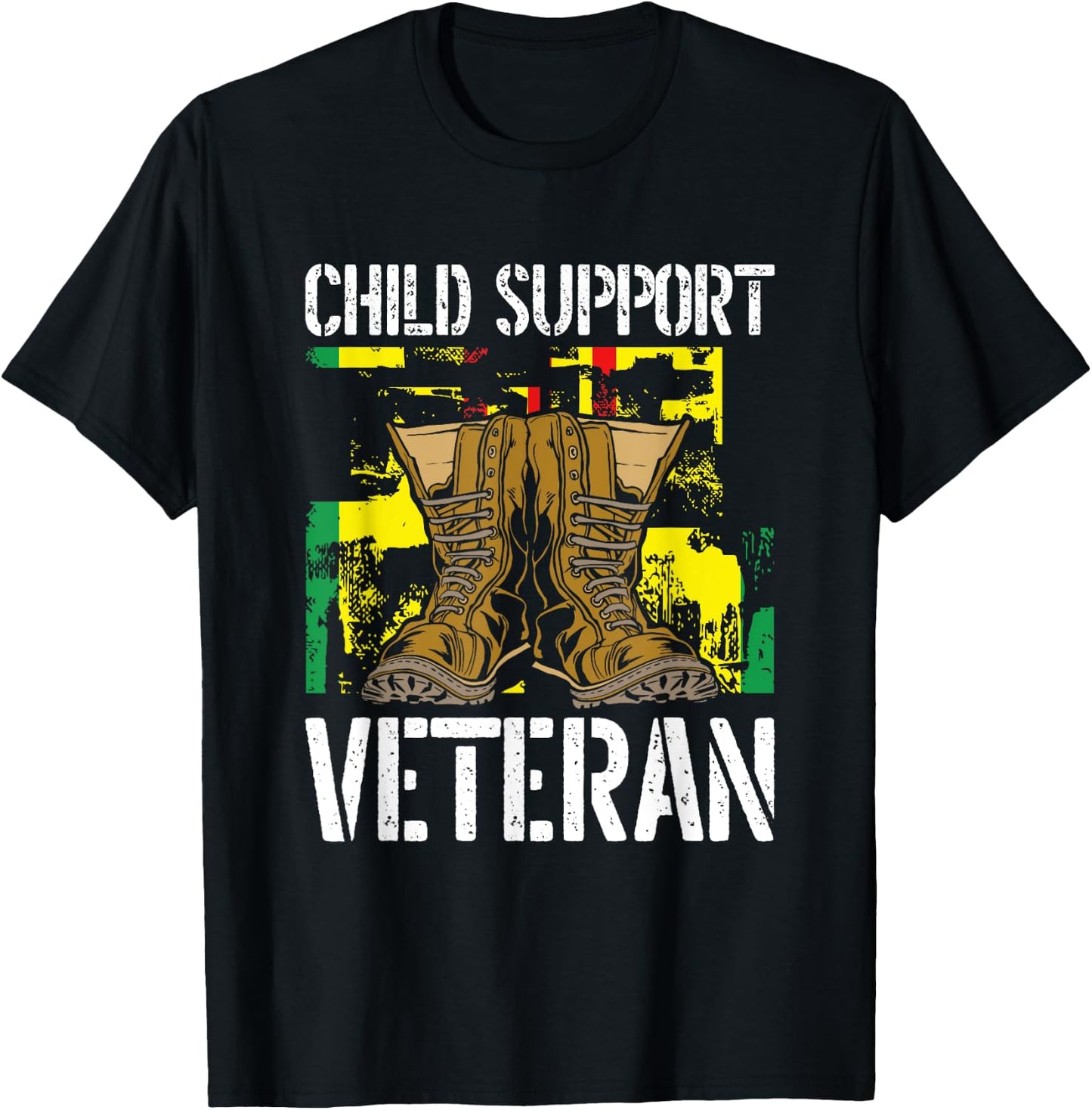 Child Support Veteran US Veteran Day Awareness T-Shirt - T-Shirt | Black