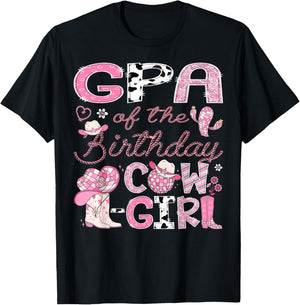 GPA Of The Birthday Cow-Girl Rodeo CowGirl 1St Birthday T-Shirt - T-Shirt | Black