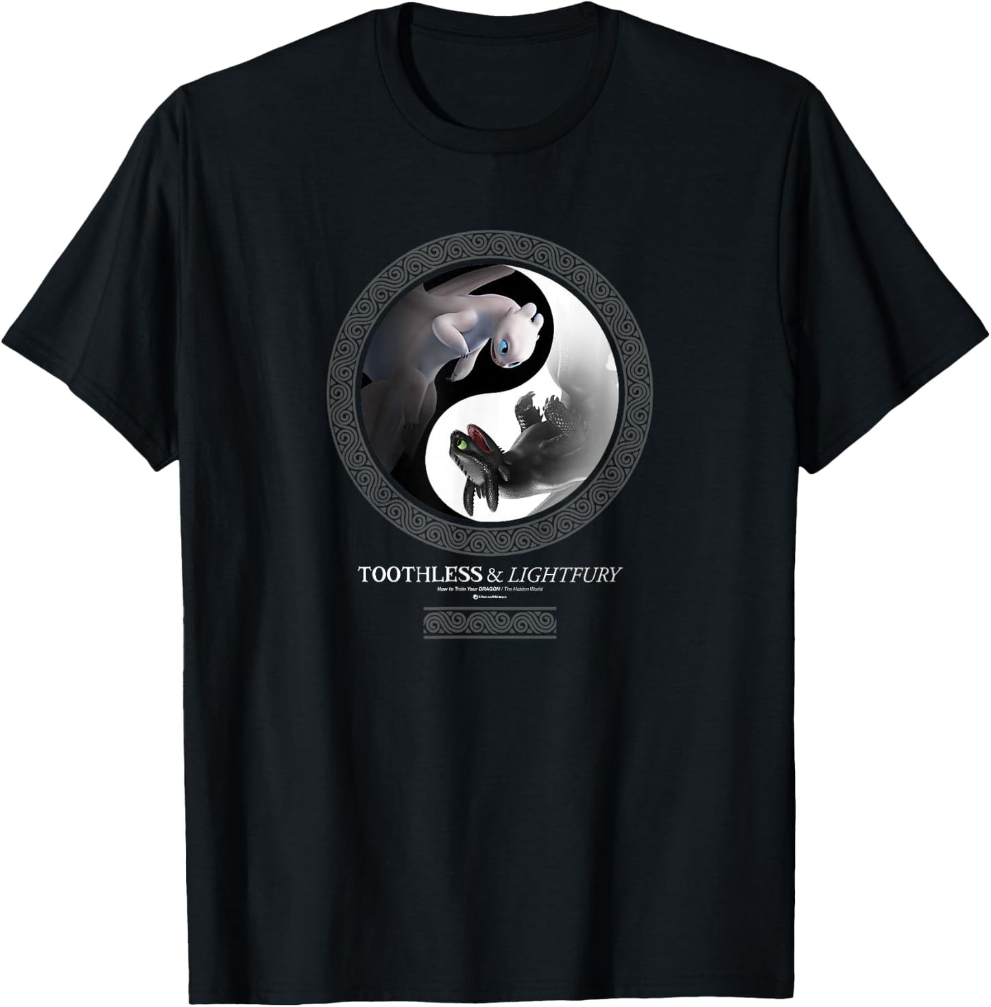 How to Train Your Dragon 3 Yin Yang Dragon T-Shirt - T-Shirt | Black