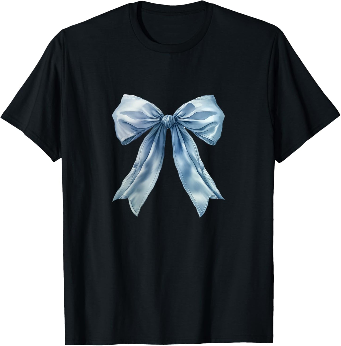 Baby Baby Blue Bow Cute Preppy Coquette Clean Girl Women T-Shirt - T-Shirt | Black
