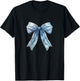 Baby Baby Blue Bow Cute Preppy Coquette Clean Girl Women T-Shirt - T-Shirt | Black