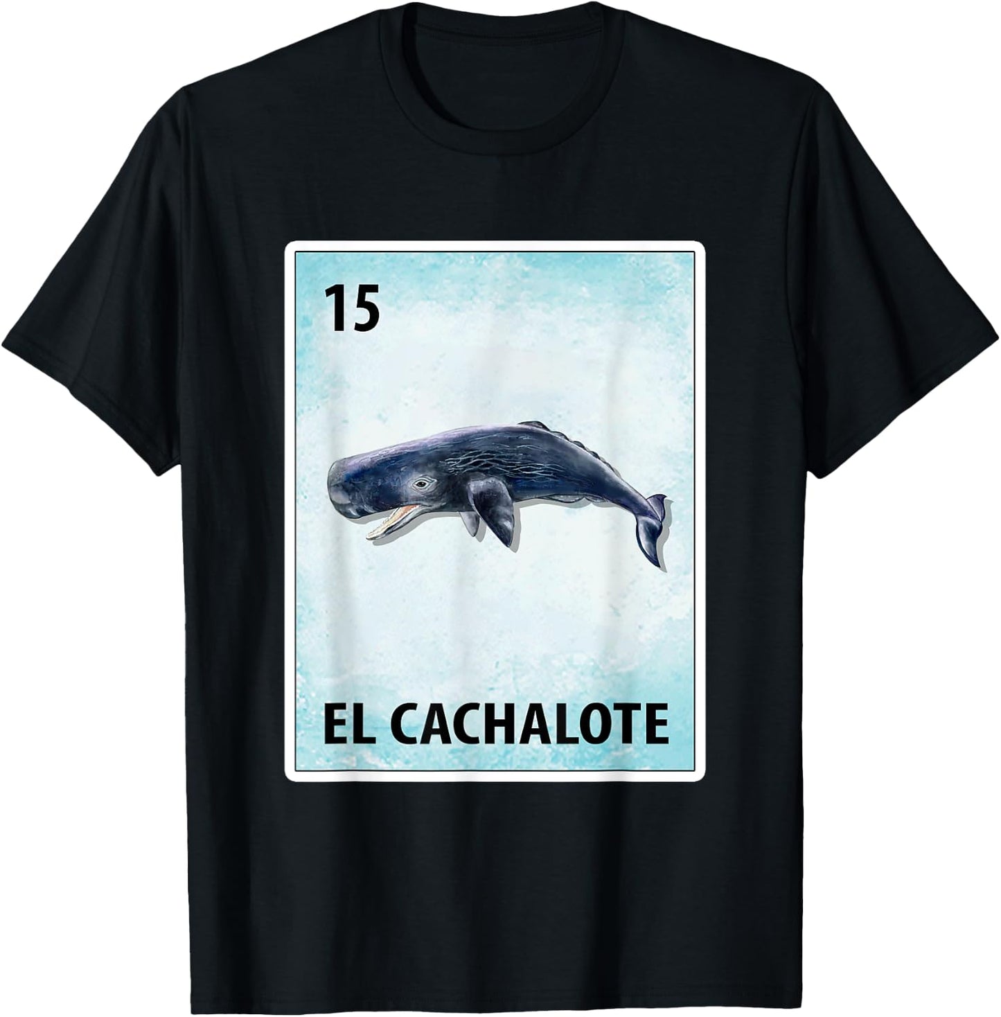 El Cachalote Mexican Sperm Whale Cards T-Shirt - T-Shirt | Black