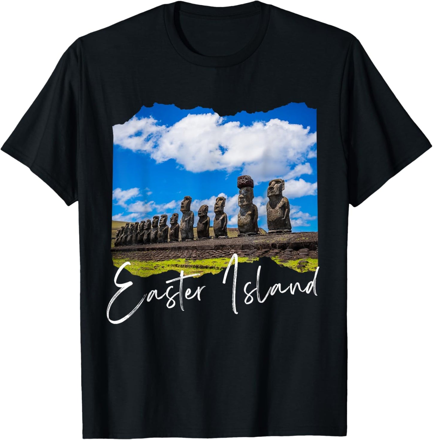 Retro Easter Island T-Shirt - T-Shirt | Black