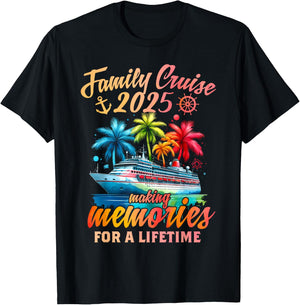 Family Cruise 2025 Family Matching Cruise Vacation Party T-Shirt - T-Shirt | Black