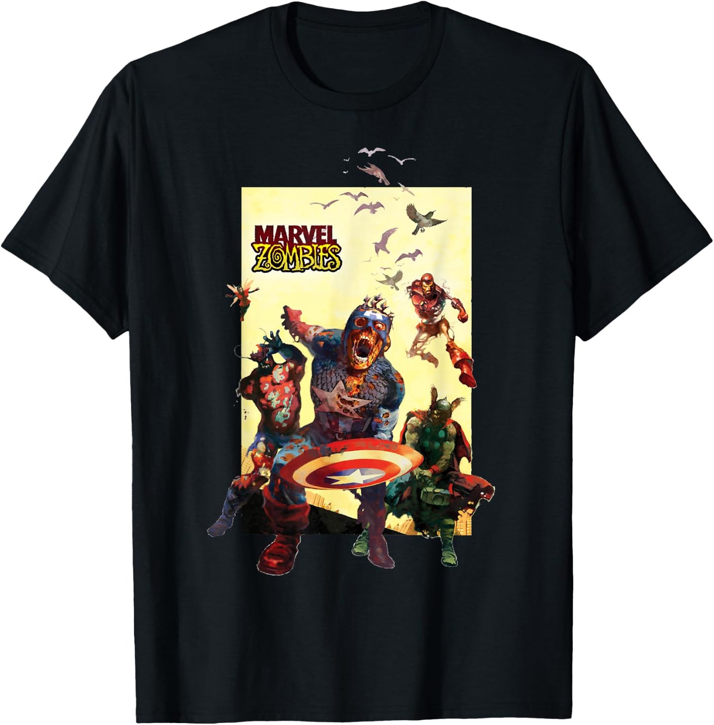 Marvel Zombies Avengers Group Shot Zombie T-Shirt - T-Shirt | Black