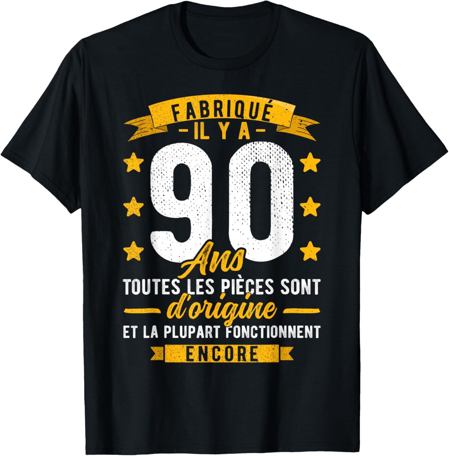 Made 90 Years Ago Birthday Man Joke 90 Years T-Shirt - T-Shirt | Black