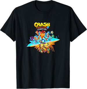 Crash Bandicoot 4: It's About Time Split Island Game Poster T-Shirt - T-Shirt | Black