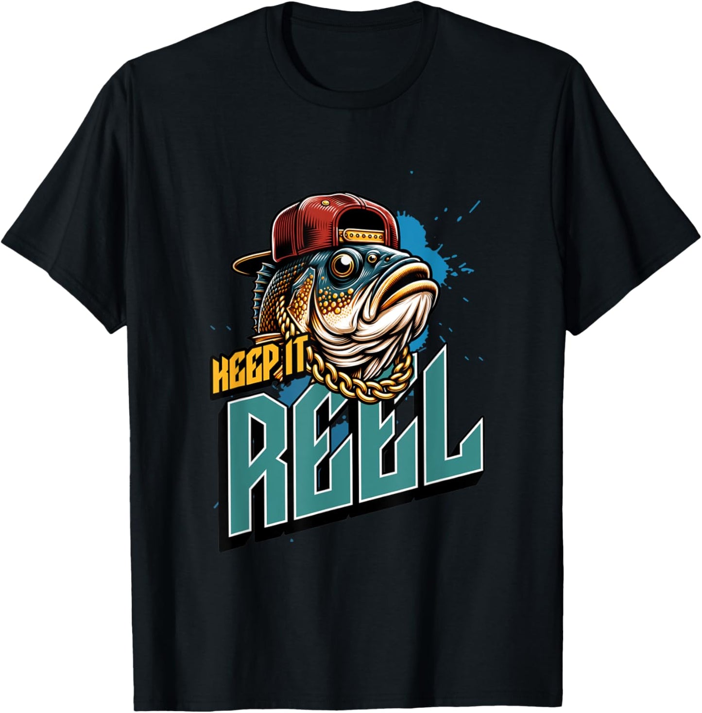 Keep It Reel Casual Funny Fishing Outdoorsmen T-Shirt - T-Shirt | Black