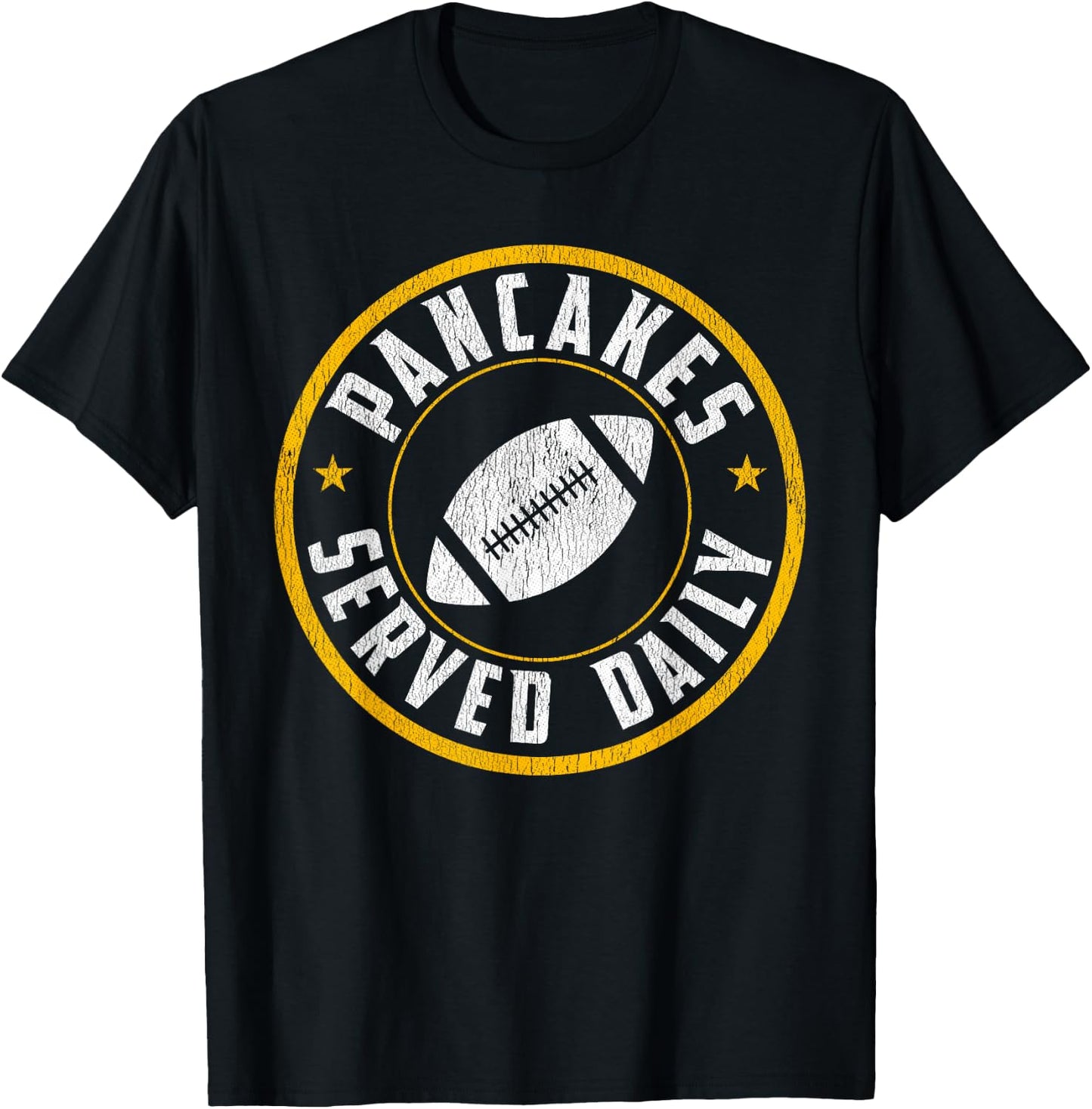 Football Offensive Lineman Pancakes Served Daily Gift T-Shirt - T-Shirt | Black