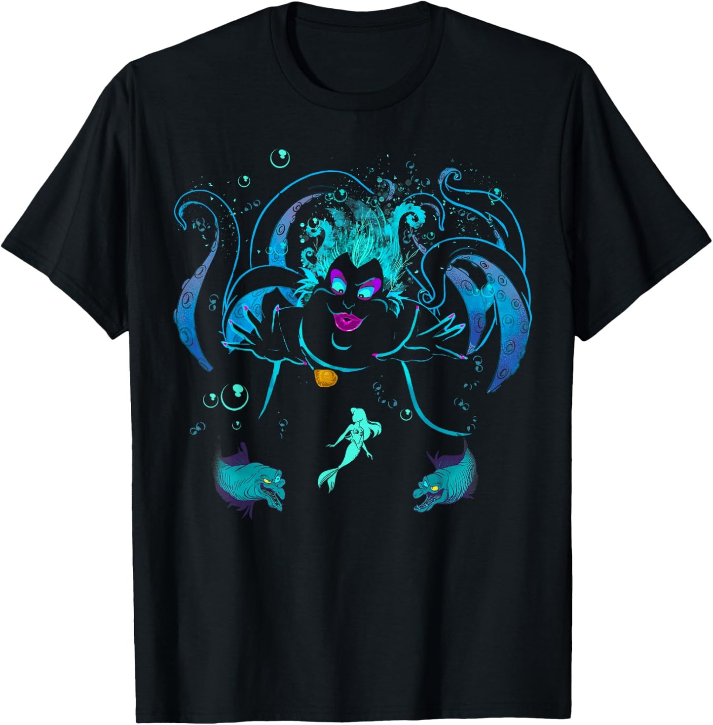 Disney The Little Mermaid Ursula Flotsam and Jetsam Small T-Shirt - T-Shirt | Black
