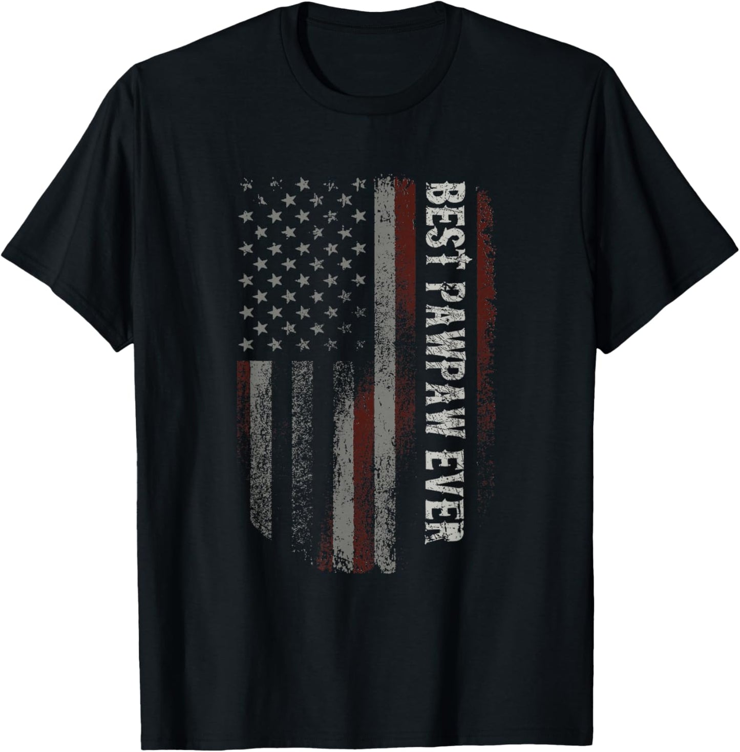 Best Pawpaw Ever American Flag Funny Grandpa Father's Day T-Shirt - T-Shirt | Black