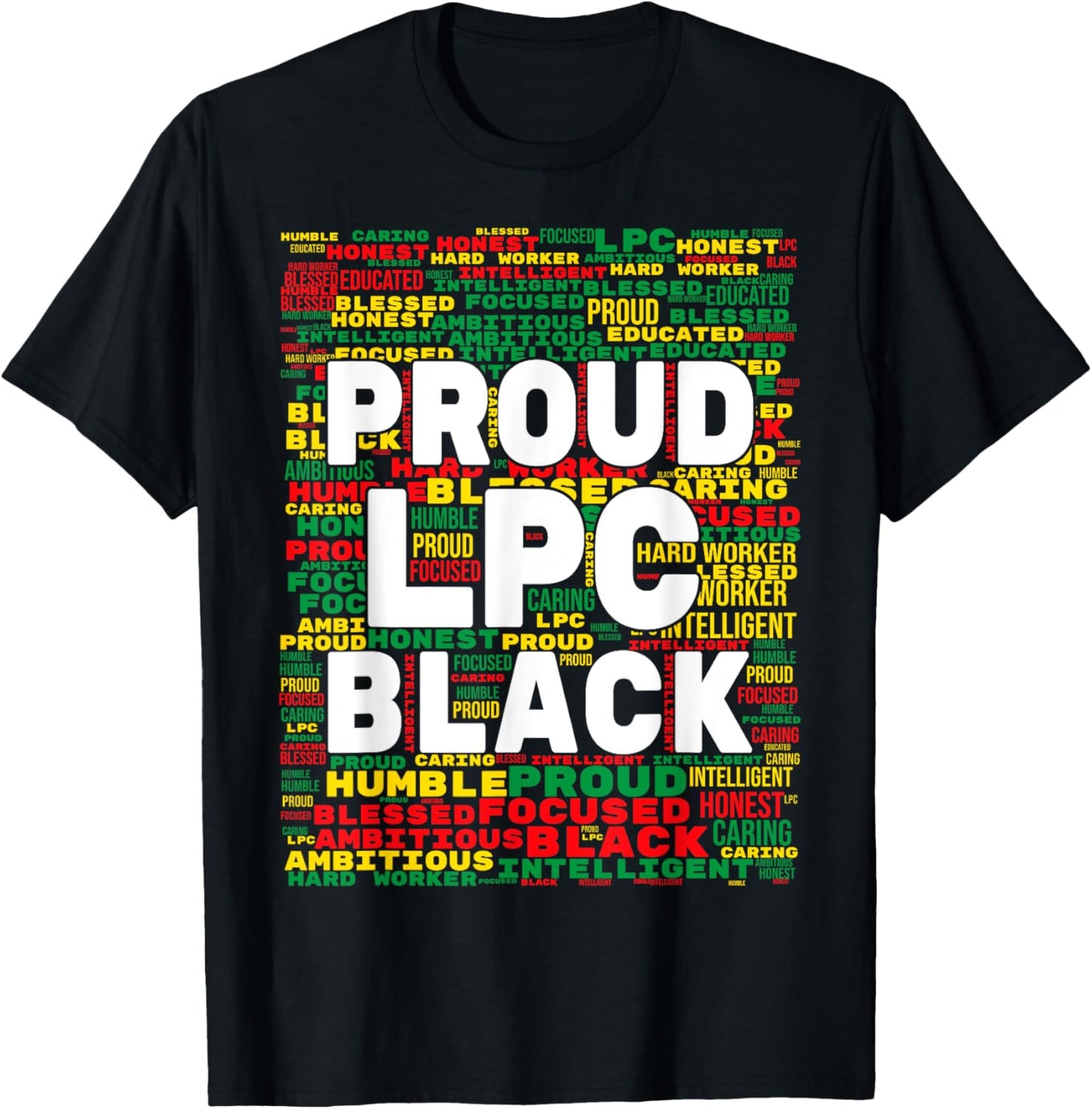 Licensed Professional Counselor African American Black LPC T-Shirt - T-Shirt | Black