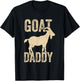 Goat Daddy the Greatest Dad of All Time Funny Fathers Day T-Shirt - T-Shirt | Black