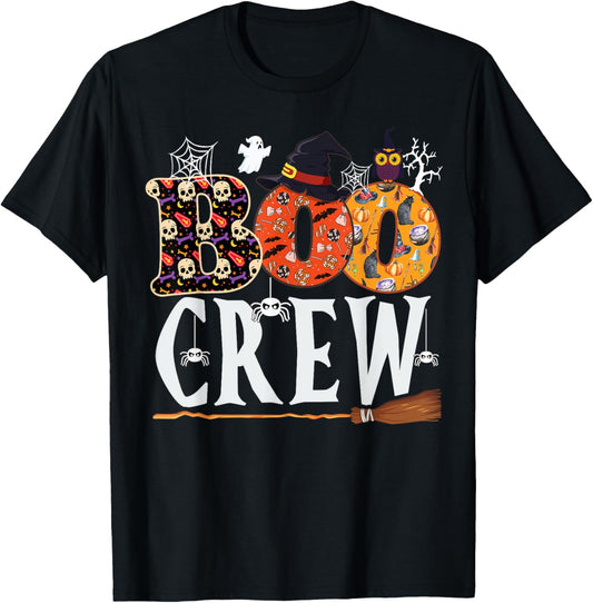 Halloween Boo Crew Shirt Funny Men Women Kids T-Shirt - T-Shirt | Black