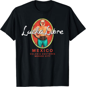 Lucha Libre Wrestling Vintage Luchador Wrestler Retro Small T-Shirt - T-Shirt | Black