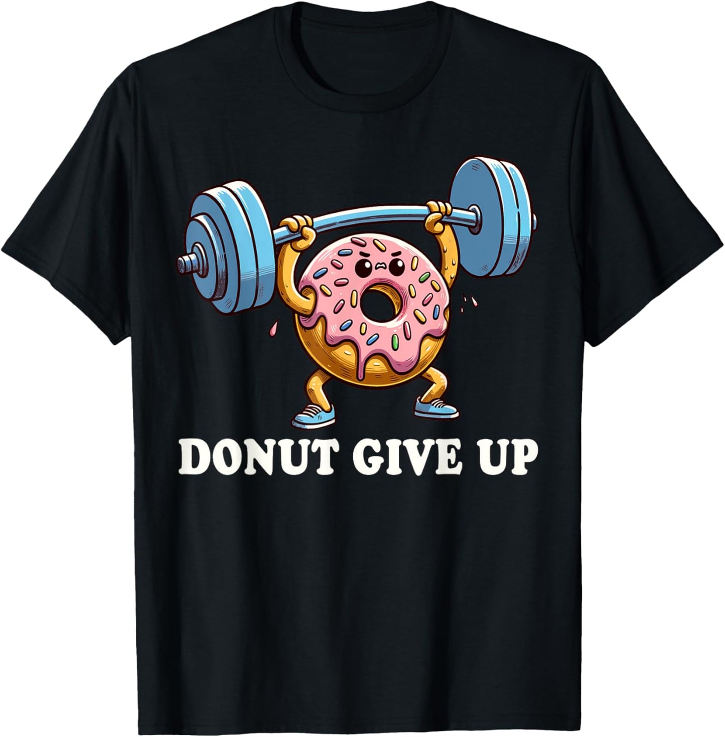 Weightlifting - Funny Fitness Workout Gym Donut Lover T-Shirt - T-Shirt | Black