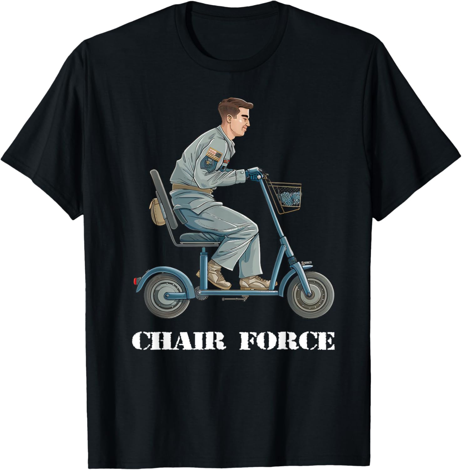 Funny Chair Force One US Military Veteran Airman Air Gifts T-Shirt - T-Shirt | Black