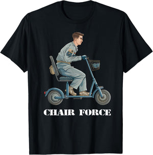 Funny Chair Force One US Military Veteran Airman Air Gifts T-Shirt - T-Shirt | Black
