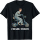 Funny Chair Force One US Military Veteran Airman Air Gifts T-Shirt - T-Shirt | Black