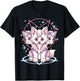 Cute Kawaii Creepy Pastel Goth 3 Headed Cerberus Dog Anime Women Girls Kids T-Shirt - T-Shirt | Black