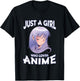 Just A Girl Who Loves Anime Gifts for Teen Girls Anime Merch Small T-Shirt - T-Shirt | Black