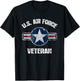 Vintage US Air Force Veteran - Vintage USAF Veteran T-Shirt - T-Shirt | Black