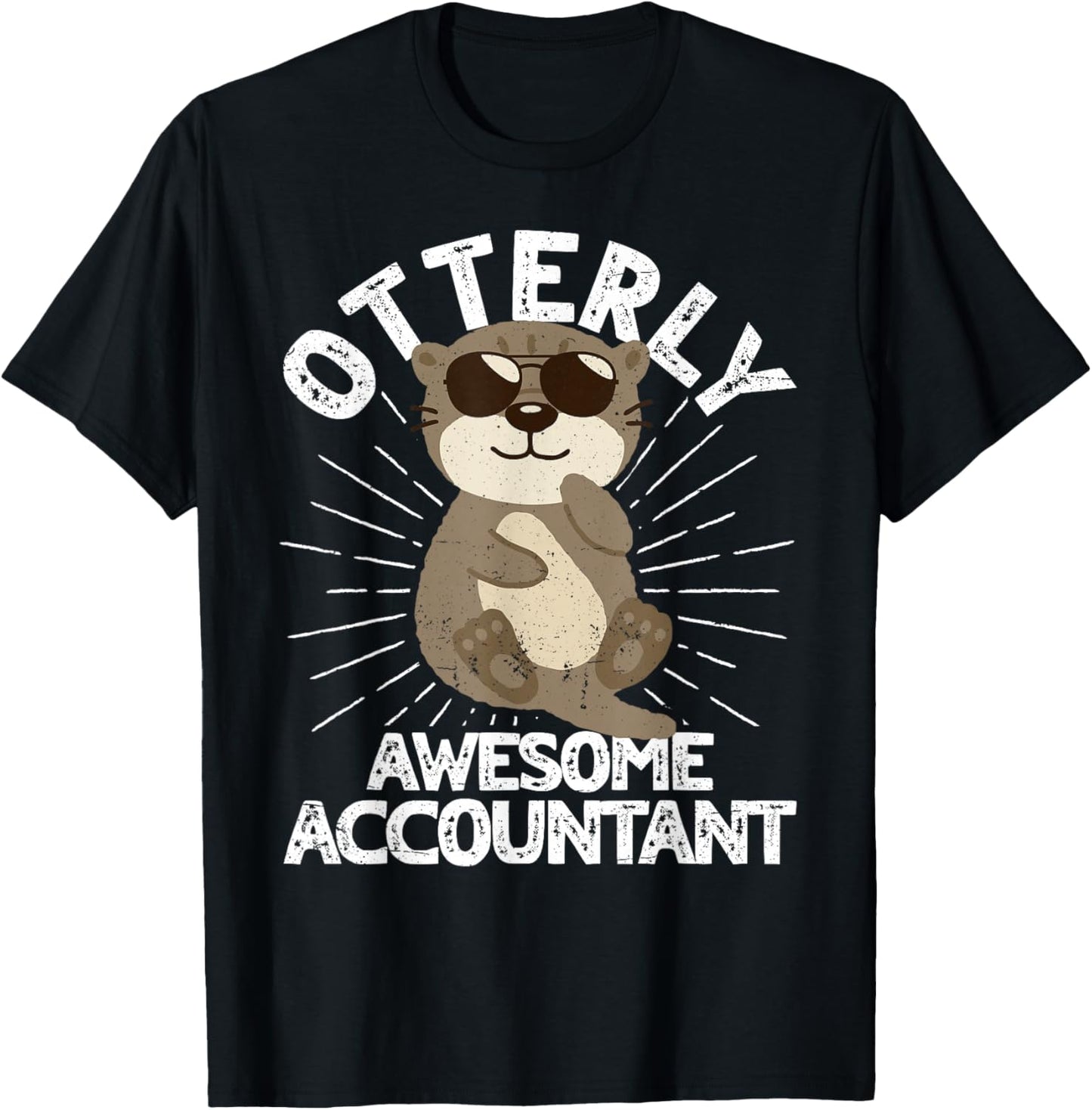 Otterly Awesome Accountant Otter Funny Accounting CPA T-Shirt - T-Shirt | Black